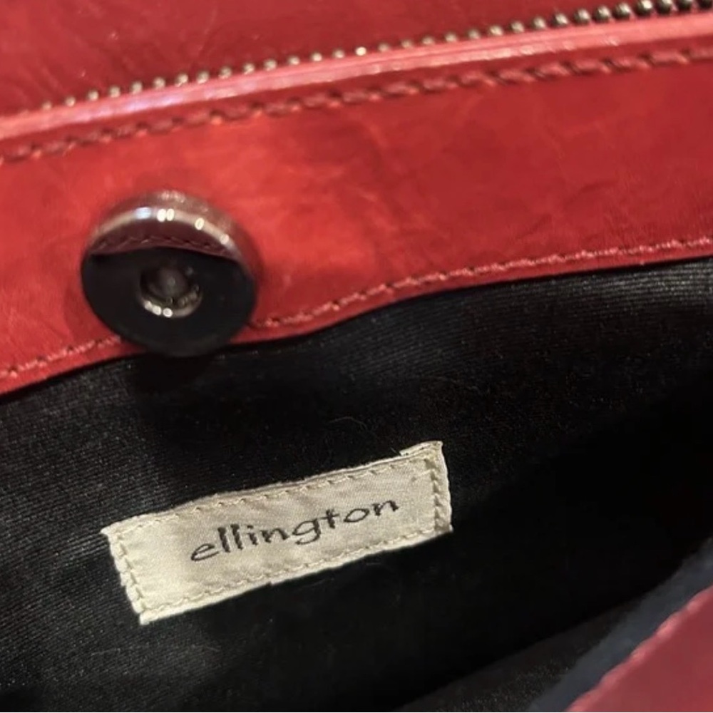 Vintage Ellington Red Leather Convertible Backpack Purse - Picture 4 of 10
